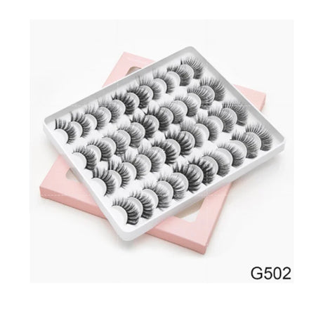 20 Pairs 3D Faux Mink Lashes Natural False Eyelashes Dramatic Fluffy Soft Wispy Volume Cross Reusable Eyelash Makeup Tools