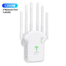 1200Mbps WiFi Repeater Wireless WiFi Signal Repeater Extender High Gain 6 Antenna Dual-Band 2.4G 5G Network Amplifier WPS Router