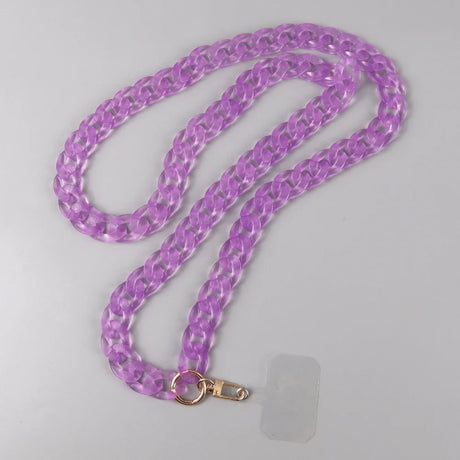 FishSheep 12 Colors Frosted Acrylic Chain Crossbody Phone Lanyard Rope for Women Portable Mobile Anti-lost Cell Phone Link Strap