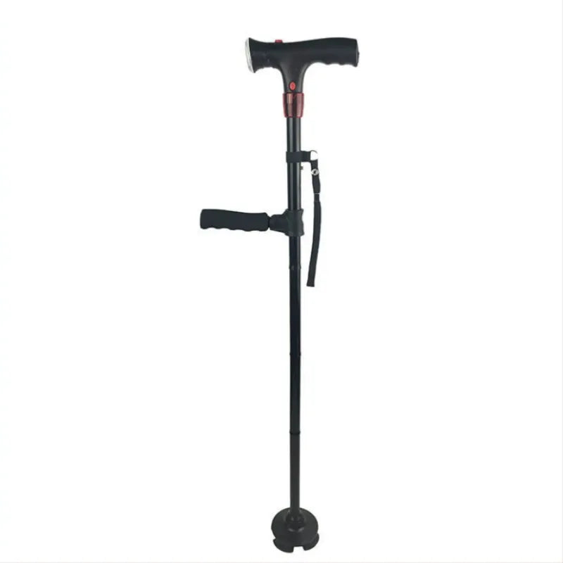 Collapsible Telescopic Folding Cane Elder Cane LED With alarm Walking Trusty Sticks Elder Crutches for Mothers the Elder Fathers