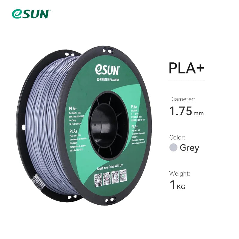 eSUN PLA+ Filament For 3D Printer 10Pcs 1.75mm PLA Plus 3D Printer Filament Accuracy +/- 0.03mm 10KG  PLA+ 3D Printing Material