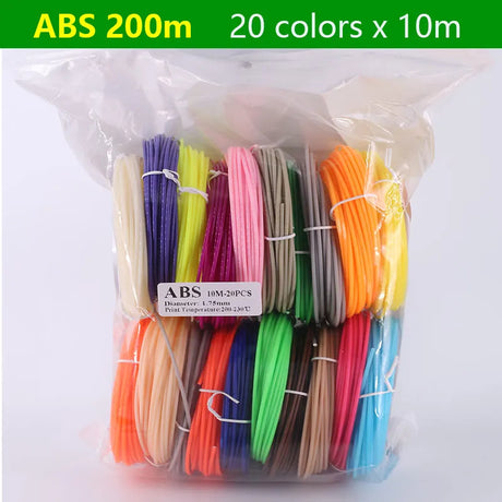 Versatile 3D Printing Pen Set with 20 Vibrant Filament Colors, Free Pattern Templates, and Travel Case