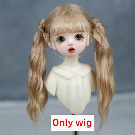 1/6BJD Wig Bangs Ponytail Curly Soft Mohair Wig Braids Suitable for 30cm DD SD Doll Wig Toy Accessories 6-7 Inches Hair