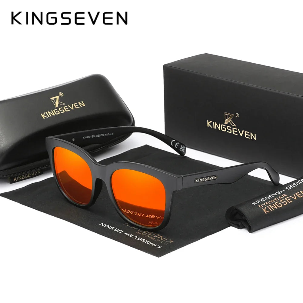 KINGSEVEN New Round Sunglasses Men‘s Outdoor Polarized UV400 Glasses Fashion HD Mirror Lens TR90 Women Luxury Driving Eyewear