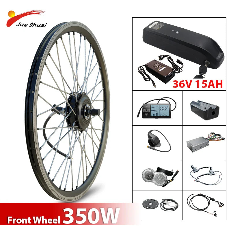 36V 48V 500W Ebike Conversion Kit 15/20/24AH Hailong Battery Front Rear Wheel Hub Motor 20 26 27.5 29 inch 700C Electric Bicycle