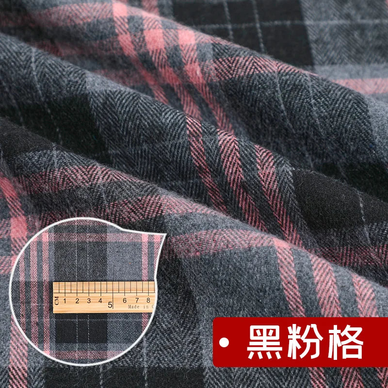 Yarn Dyed Soft Thickening Grinding Wool Plaid Fabric JK Clothing Shirt Skirt Jacket Pants Check Cloth DIY Apparel Sewing Fabrics