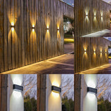 16PCS Solar Wall Light Warm Light Up and Down Auto Working 10LED Texture Black Shell House/garden/porch Lighting Light