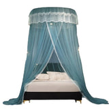 Breathable Hanging Mosquito Net Top Hook Lace Bed Canopy Encrypted Mesh Round Dome Court Style Crib Canopy Bedroom Decoration