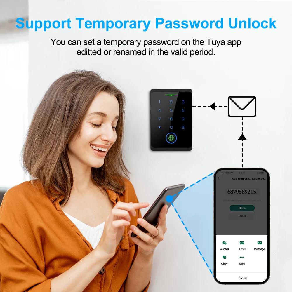 Awapow Access Control Kits CF1-WIFI Tuya Door Access Control System Security Protection IP66 Waterproof Digital Electronic Lock