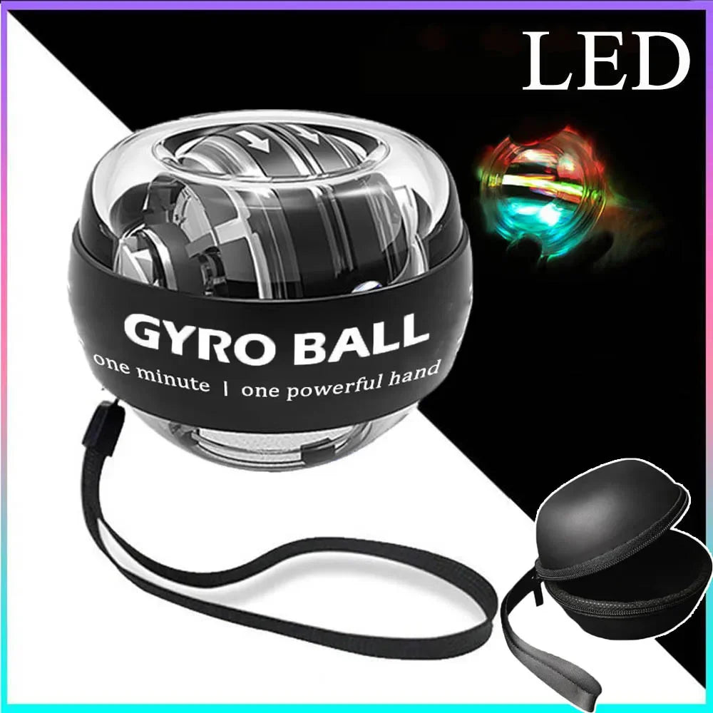 LED Automatic Light-emitting Gyro Wrist Force Handball Automatic Start Vibrating balls Gyroscope Gyroball Ball Power