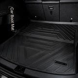 For Tesla Model Y Plain TPE Cargo Liner Sets Trunk Mat & Sides Wall Carpet Protector & Seat Back Cover Front/Lower Boot Liners