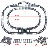 City Trains Train Track Rail Bricks Model Toy Soft Track Cruved Straight For Kids Gift Compatible All Brands Flexible Railway