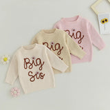 2023-07-04 Lioraitiin 0-5T Toddler Baby Girl Boy Chunky Knit Sweater Top Big Sister Brother Little Sister Matching Outfits