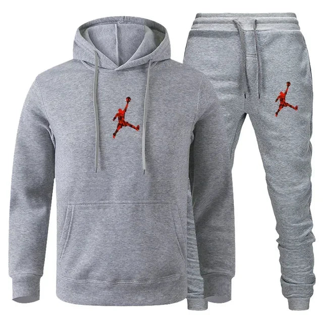 Spring and winter men and women can pullover hoodie + jogging pants two-piece hip hop sportswear suit fashion trend