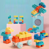 Diy Baby Soft Rubber Big Particle Bricks Model Toys DIY Building Blocks Early Educational Toy Safe and Non-toxic for Children