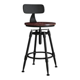 Bar Chair Bar Chair Swivel Lift Chair Solid Wood High Stool Wrought Iron Back Home Bar Stool Modern Minimalist