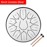 Steel Tongue Drum 8 Inch / 6 Inch 11 Notes Handpan Drum Drumstick Mallet Finger Percussion Tongue Tambourine for Meditation Yoga