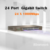 Tenda TEG1024D Full Gigabit 24-port RJ45 Network Switch 1000M Monitoring Security Switching Splitter Ethernet Hub Office Lan