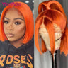 13x4 Glueless Short Bob Wig Chocolate Brown Red Burgundy 99J Colored Lace Front Human Hair Wigs Bone Straight Lace Frontal Wig