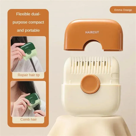 2 In 1 Baby Hair Cut Hairdressing Comb Trim Bangs And Broken Hair Bangs Trimmer Manual Portable Children's Hair Clipper