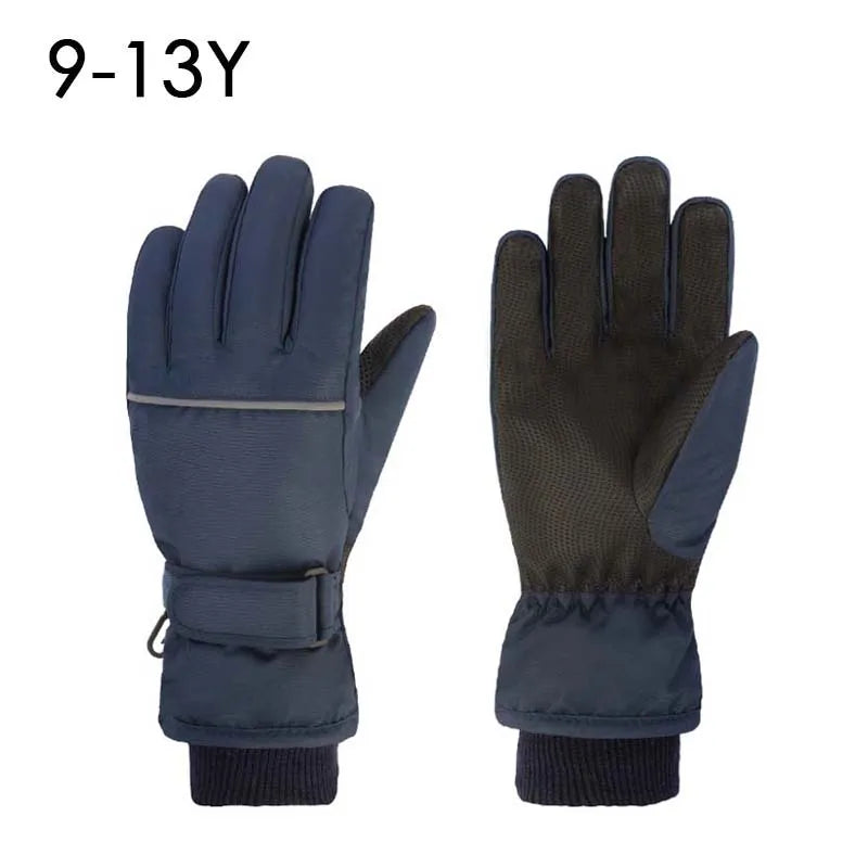 High Quality Kids Ski Gloves Winter Snowboard Snow Children Glove for Boys Girl Waterproof Thicken Mittens Keep Finger Warm 2023