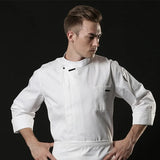 Unisex Chef Jacket Short/Long Sleeve Men Women Crossover Cook Coat Restaurant Waiter Uniform Kitchen Baker Wear