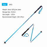 2PCS AONIJIE E4201 Lightweight Folding Collapsible Quick Lock Trekking Pole Hiking Pole Trail Running Walking Stick Carbon Fiber