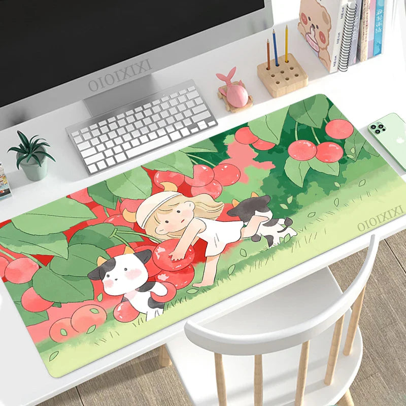 Mouse Pad Gaming Cute Anime XL HD New Home Mousepad XXL Mechanical Keyboard Pad Soft Non-Slip Office Accessories Mice Pad