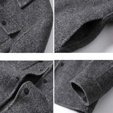 Double Sided Cashmere Jacket Man Sheep Suit Mens Casual Blazer Fashion Cargo Wool Coat Short Cashmere Jackets For Men Blazer