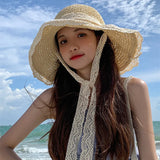 Women's Summer Visors Hat Foldable Sun Hat Wide Large Brim Beach Hats Fashion Lolita Hat Chapeau Femme Beach UV Protection Cap