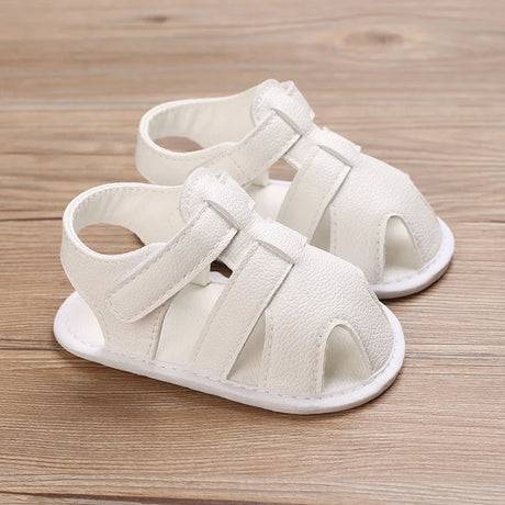 2023Brand NEW 0-18Months Kids Newborn Baby Boys Fashion Summer Soft Crib Shoes First Walker Anti Slip Sandals Shoes Soft Sole