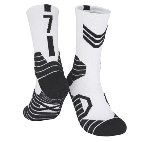 $19.99 5 Pairs Men's Athletic Crew Socks Performance Thick Cushioned Sport Basketball Running Training Compression Sock