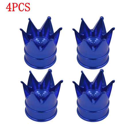 1/4PCS Creative Crown Aluminum Car Wheel Tyre Tire Air Valve Stem Cap Dust Cover Car Styling Decorative Auto Exterior Decoration