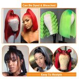 Lace Front Short Bob Wig Straight Natural Black Human Hair Wigs for Black Women Pre Plucked Closure Wig Brazilian Hair