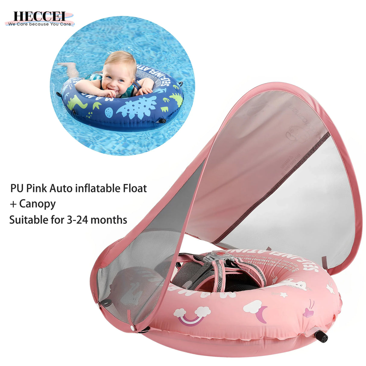 Mambobaby Newest Non Inflatable Baby Float Lying Swimming Ring Pool Toys Swim Trainer Floater For Infant Toddler