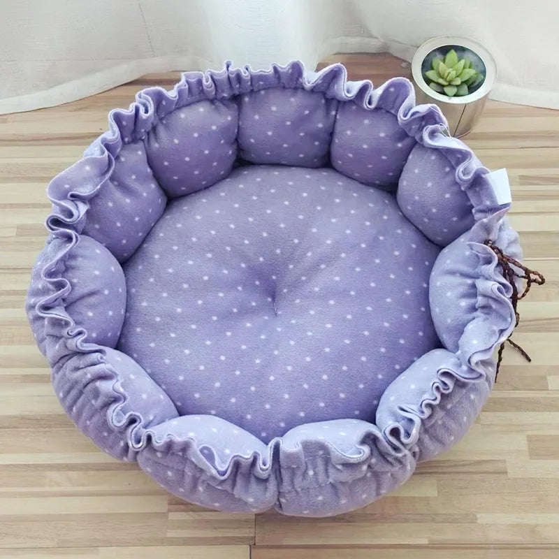 Dog Bed Small Medium Dogs Cushion Soft Cotton Winter Basket Warm Sofa House Cat Bed for Dog Accessories Pet Supplies