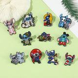 Stitch Lapel Pins for Backpack Accessories Cartoon Lilo & Stitch Enamel Brooch Jacket Badge for Kids Cute Jewelry Gifts