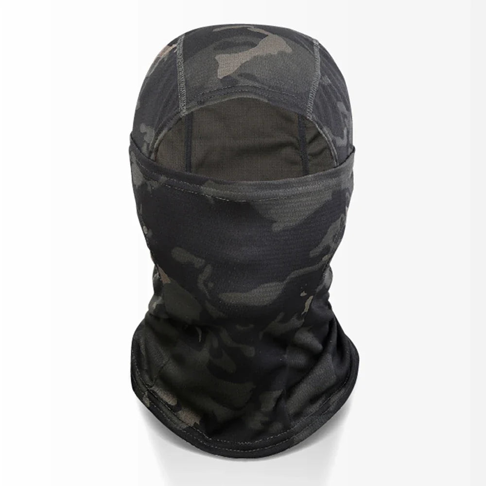 Tactical Camouflage Balaclava Hat Motorcycle Face Mask Lycra Moto Biker Wind Cap Mask Stopper Windproof Bicycle Cycling Headgear