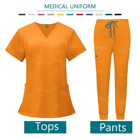 Nurse Uniform Woman Hospital Doctor Men's Medical Sweatshirt  Nursing Pants Unisex Workshop Uniforms Beauty SPA Work Clothes New