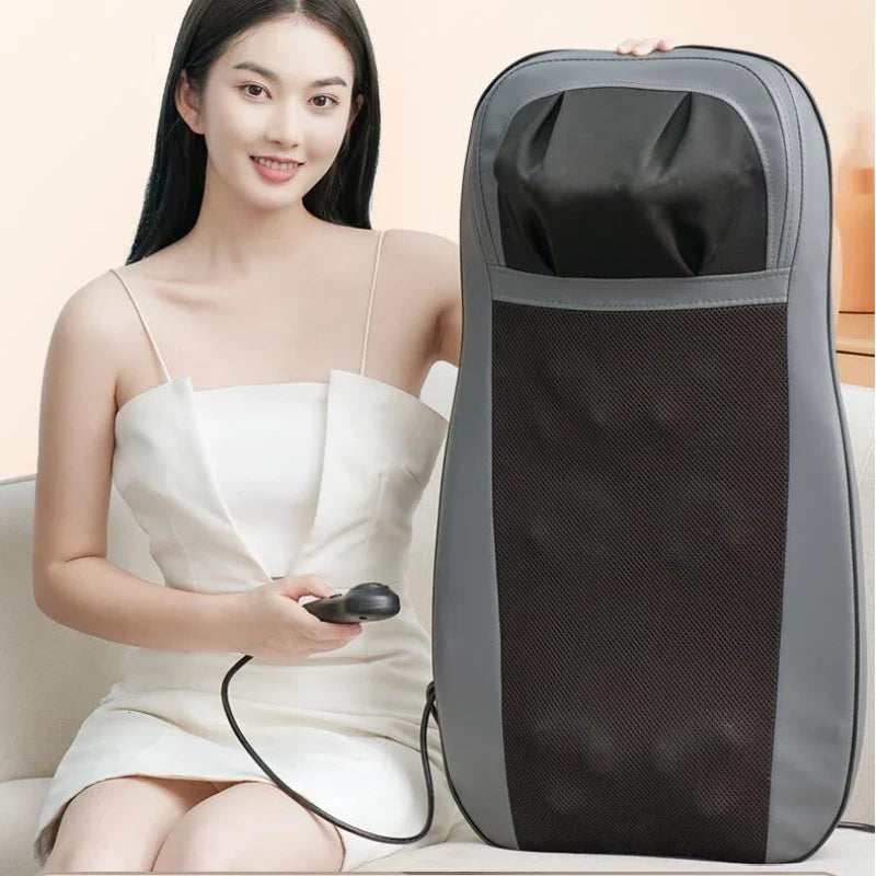 Back Waist Cervical Vertebra Electric Massager Cushion Multifunctional Back Cushion Massage Whole Body Kneading Massage Pillow