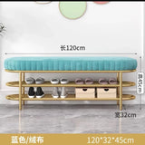 Nordic Shoe Bench Soft Cushion Multifunctional Shoe Rack Metal Frame Home Furniture Hallway Shoe Rack Bench