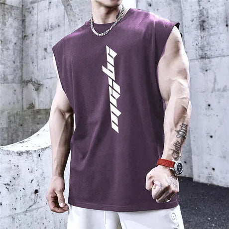 NEW Bodybuilding Sports Tank Tops Men Gyms Fitness Workout Sleeveless Shirt Male Summer Loose Undershirt Running men Vest