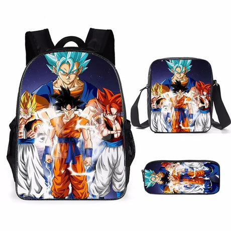 3 Pcs/set Dragon Ball 3D Print Cartoon School Bags for Boys Girls Goku Primary for Kids Back To School Gift Mochila