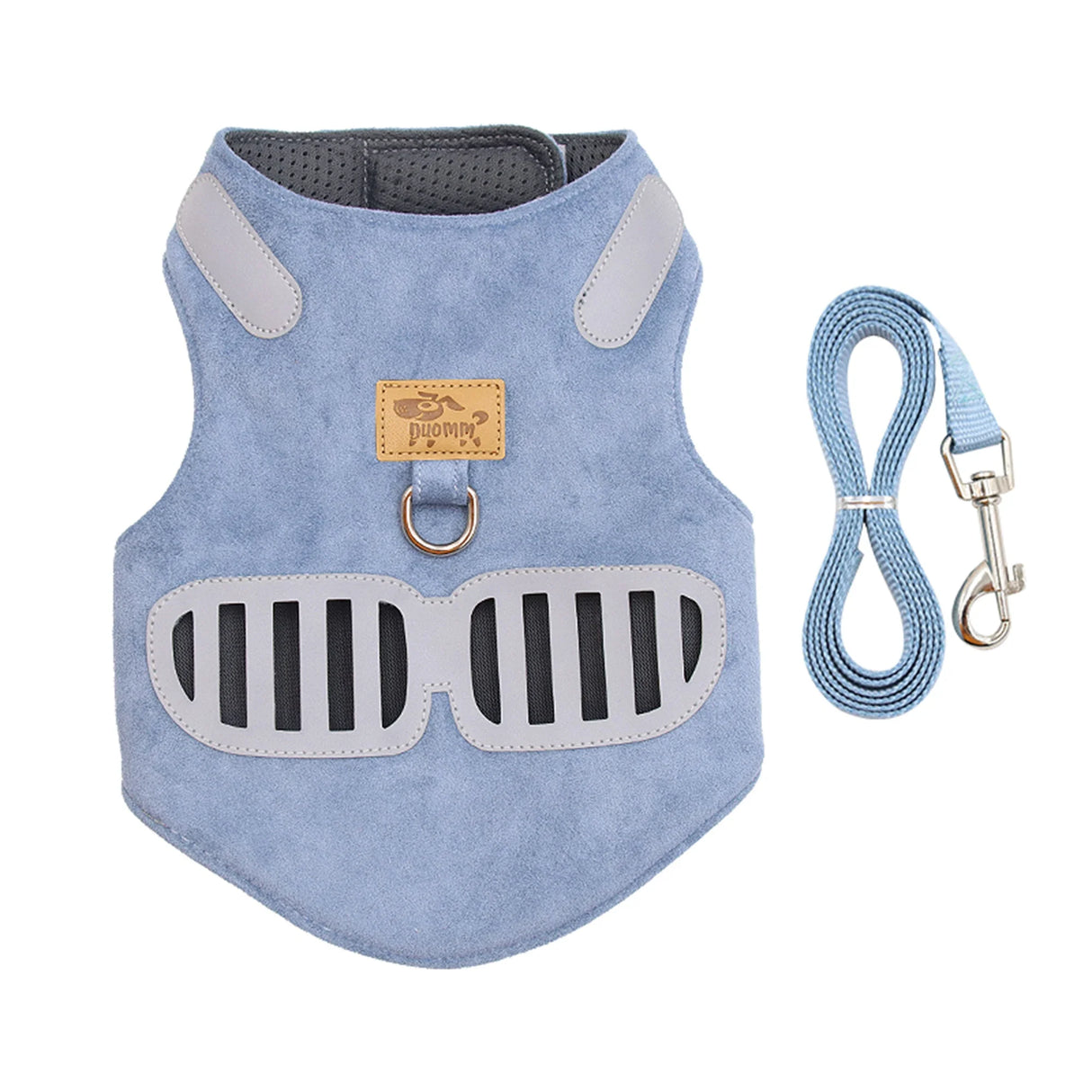 Exclusive Design Of Soft AND Comfortable Suede Pet harness No Pull Supplies Pet Harness Collar And Leash Set Luxury Vest