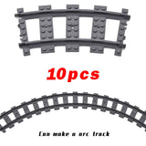 City Trains Train Rail Crossing Track Rails Soft Tracks Cruved Straight Railway Building Blocks Bricks DIY Toys For Children Boy