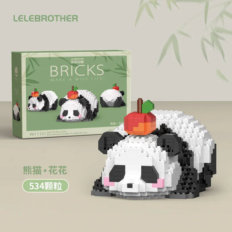 Mini 3D Animal Huahua Panda Building Blocks Model Micro Bricks Model Figures Educational Toy For Children Birthday Gift Girl