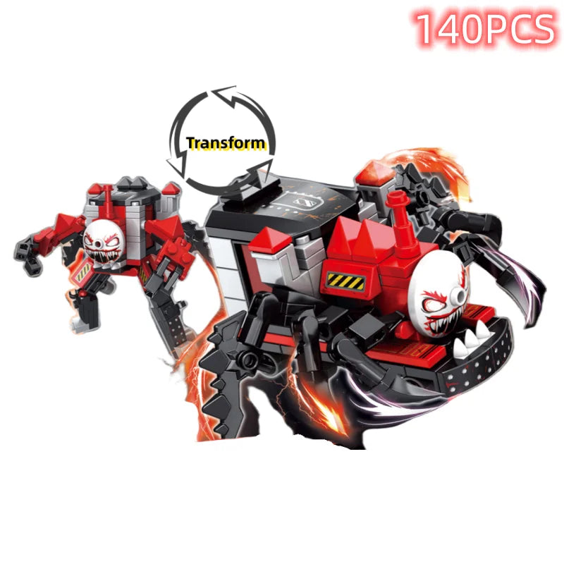 Choo-Choo Charles Horrors Game Building Blocks Demonic Spider Train Animal Monster Figures Bricks Christmas Halloween Toys Gifts