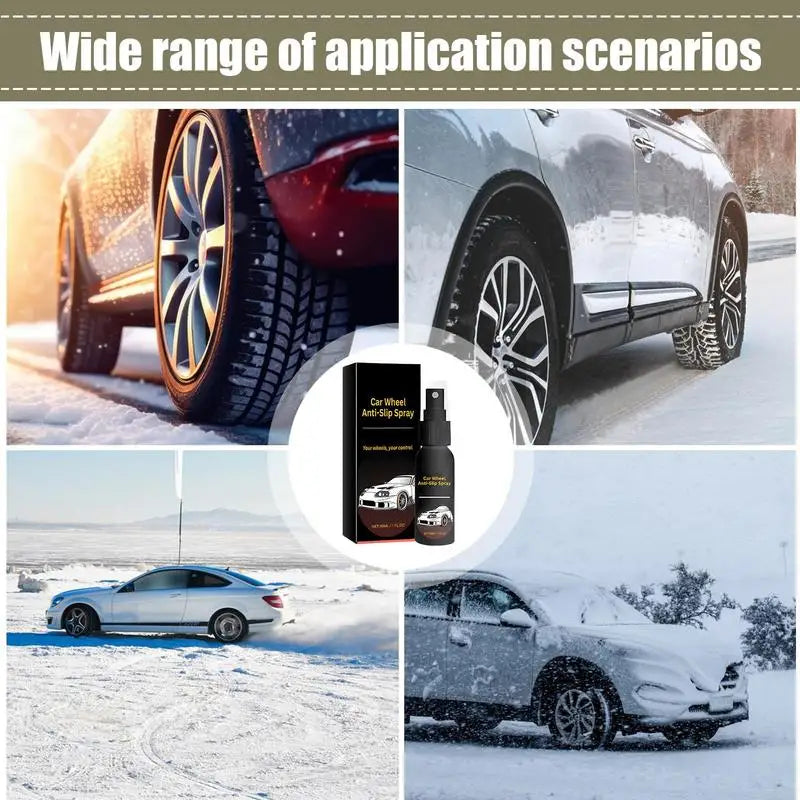 Car Wheel Anti Skid Spray Winter Snow Car Tire Protection 30ml Car Tyre Care Agent Anti Slip Spray Auto Cleaning Accessories