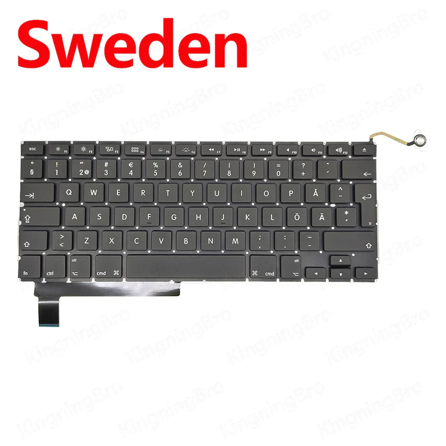 New A1286 Keyboard For MacBook Pro 15" A1286 Replacement Keyboard US UK ES FR RU DE HU KR PT DK NO 2009 2010 2011 2012