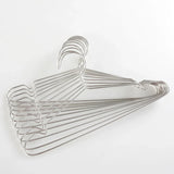 10pcs/set Clothes Hangers Stainless Steel Clothing Drying Rack Anti-slip Dress Towel Coat Hangers Metal Wire Wardrobe Organizer